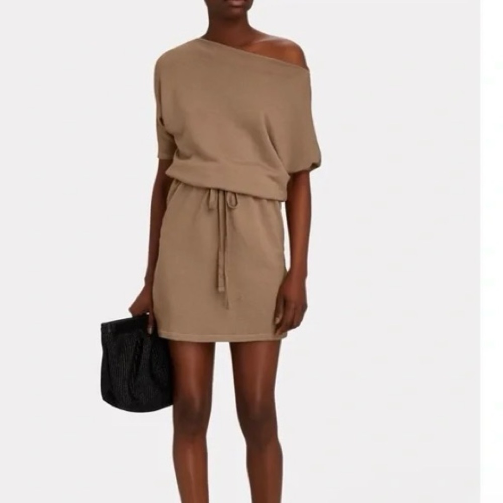 Enza Costa French Terry Cotton Mini Dress